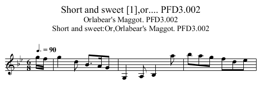 Short and sweet [1],or.... PFD3.002 - staff notation