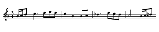 Short Apron - staff notation