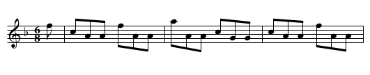 Short Apron - staff notation