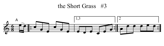 Short Grass   #3, the  - staff notation