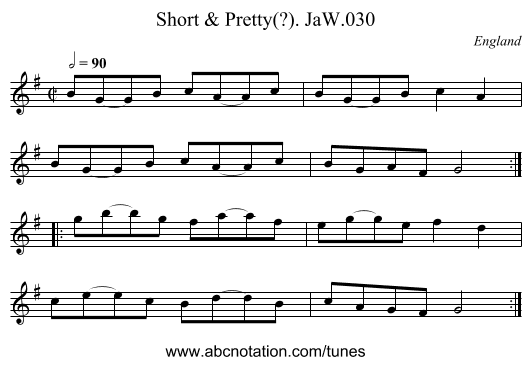 Short & Pretty(?). JaW.030 - staff notation