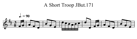 Short Troop JBut.171, A - staff notation