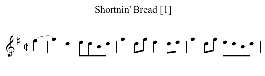 Shortnin' Bread [1] - staff notation