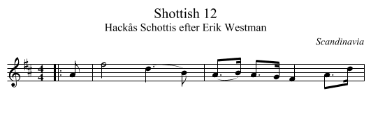 Shottish 12 - staff notation