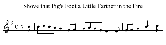 Shove that Pig's Foot a Little Farther in the Fire - staff notation