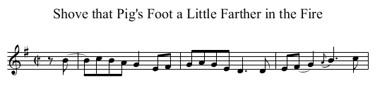 Shove that Pig's Foot a Little Farther in the Fire - staff notation