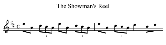 Showman's Reel, The - staff notation