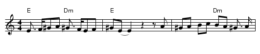 Shpil zhe mir a lidele in yidish - staff notation