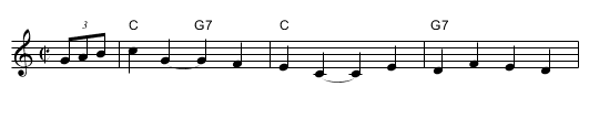 Shrewsbury Lasses    (C) - staff notation