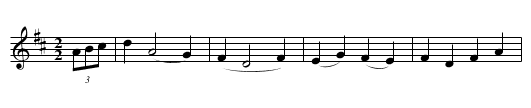Shrewsbury Lasses - staff notation