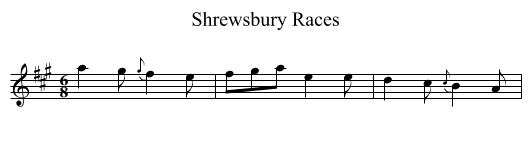 Shrewsbury Races - staff notation