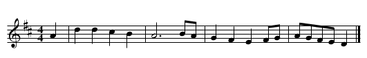 Shropshire Lass - staff notation