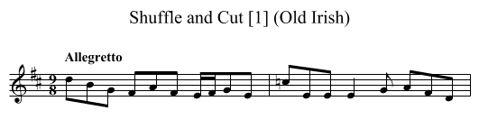 Shuffle and Cut [1] (Old Irish) - staff notation