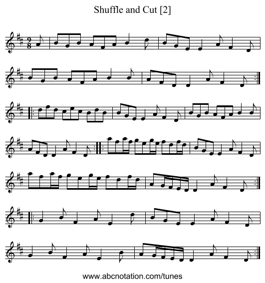 Shuffle and Cut [2] - staff notation