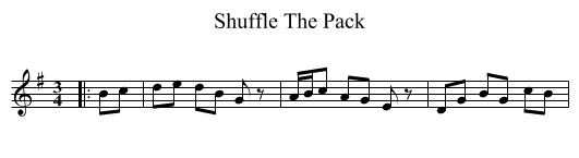 Shuffle The Pack - staff notation