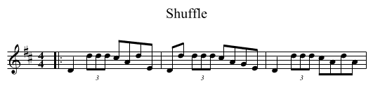 Shuffle - staff notation