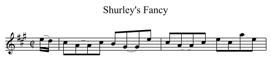 Shurley's Fancy - staff notation