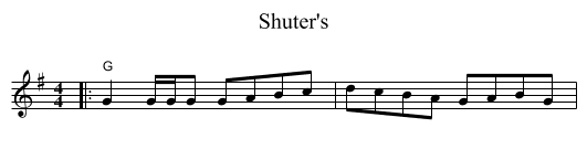 Shuter's - staff notation
