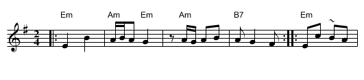 Shver un shviger - staff notation