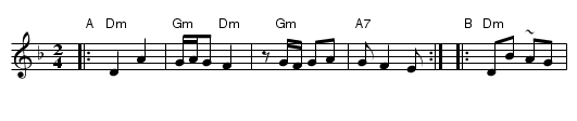 Shver un shviger - staff notation