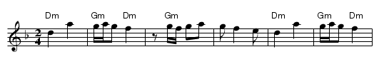 Shver un shviger - staff notation