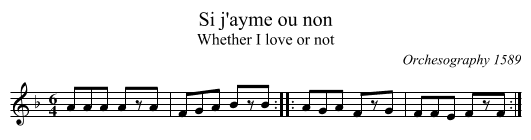 Si j'ayme ou non - staff notation