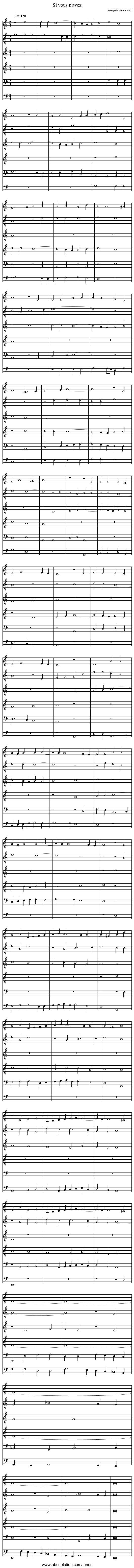 Si vous n'avez - staff notation