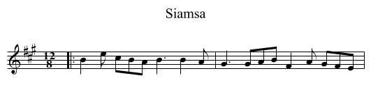Siamsa - staff notation