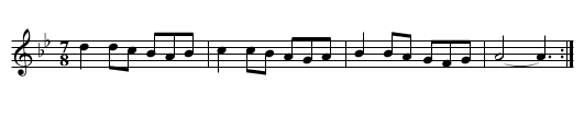 Sians Afghan tune - staff notation