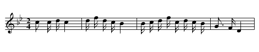 Sibao langong - staff notation