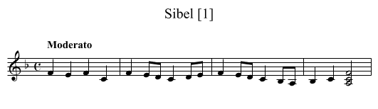 Sibel [1] - staff notation