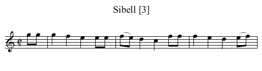 Sibell [3] - staff notation