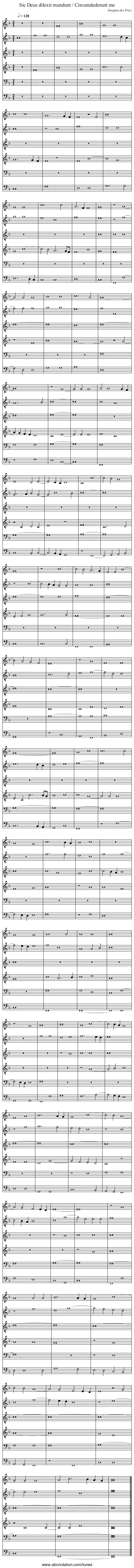 Sic Deus dilexit mundum / Circumdederunt me - staff notation