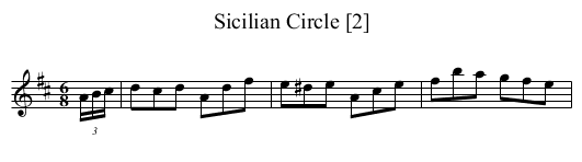 Sicilian Circle [2] - staff notation
