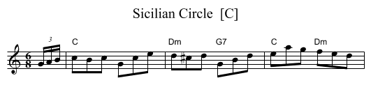 Sicilian Circle  [C] - staff notation