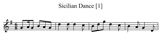 Sicilian Dance [1] - staff notation