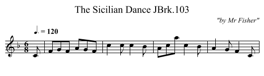 Sicilian Dance JBrk.103, The - staff notation