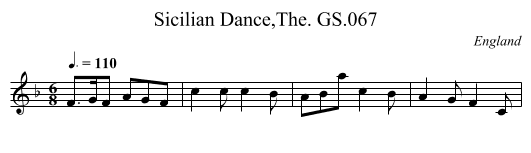 Sicilian Dance,The. GS.067 - staff notation