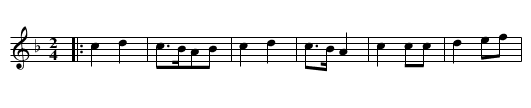 SICILIAN MARINERS HYMN - staff notation