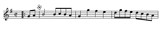 Side Beating (with seconds). JBut.718, A - staff notation
