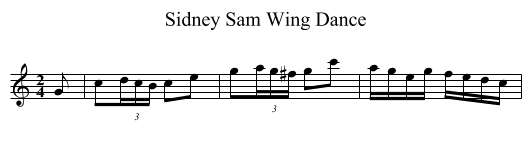 Sidney Sam Wing Dance - staff notation