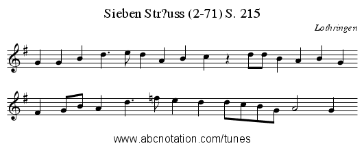 Sieben Str?uss (2-71) S. 215 - staff notation