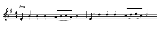 Siebenschritt - staff notation