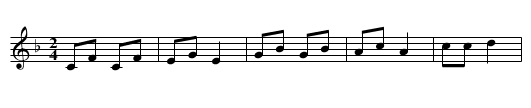 Siebenschritt - staff notation
