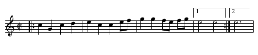 Siege of Buda - staff notation