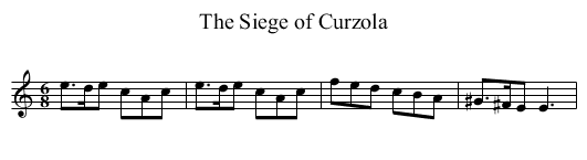 Siege of Curzola, The - staff notation