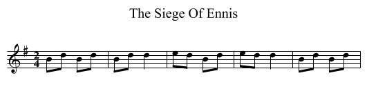 Siege Of Ennis, The  - staff notation