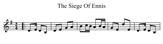 Siege Of Ennis, The  - staff notation
