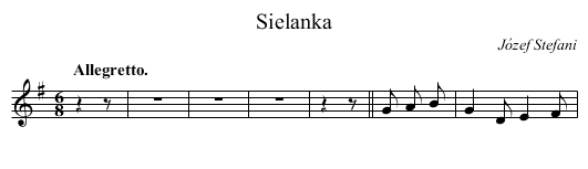 Sielanka - staff notation