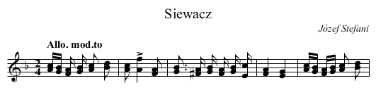 Siewacz - staff notation